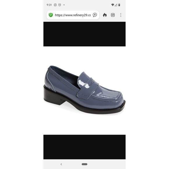 Jeffrey Campbell Glossy Blue Loafers - Picture 9 of 9
